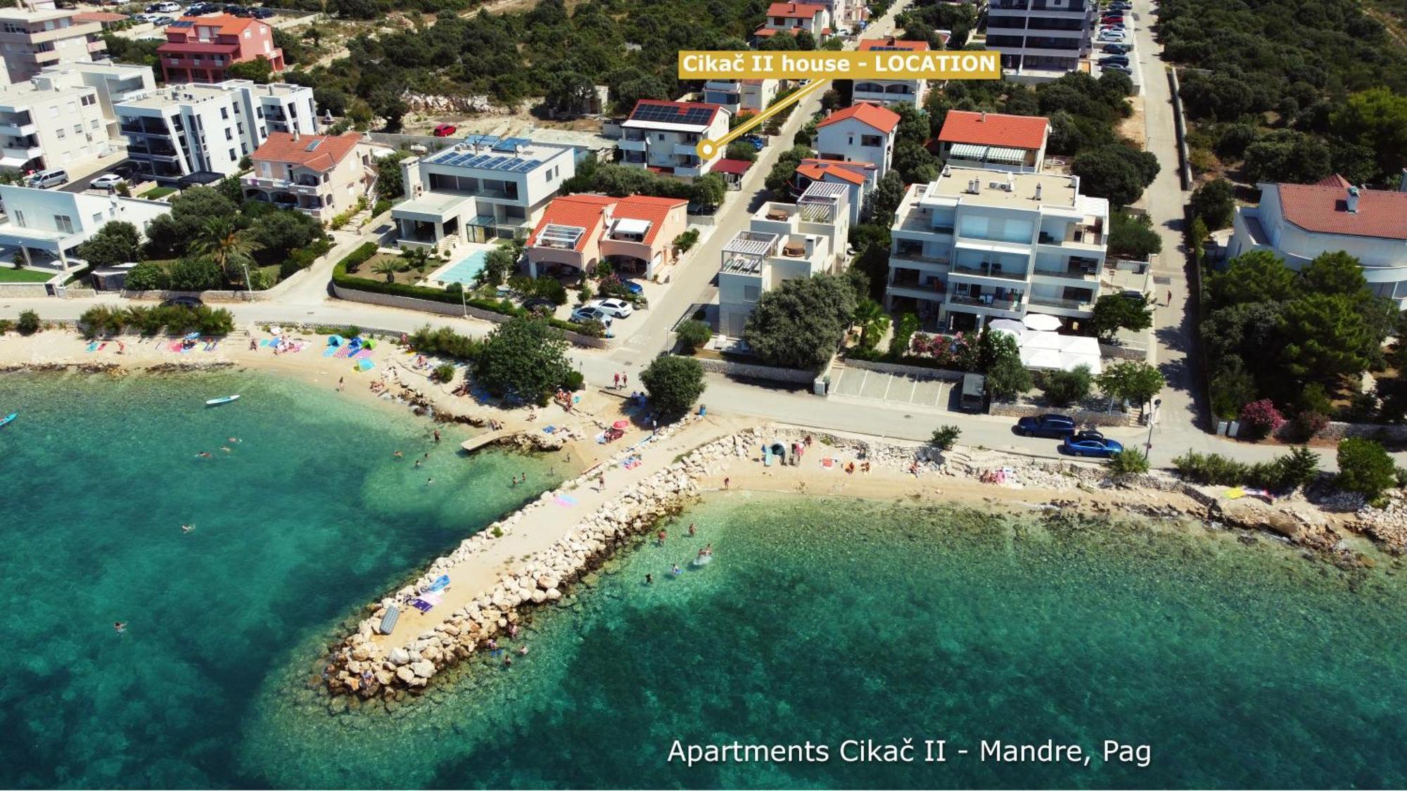 Apartments Cikac II - Modern Apartments By The Beach Mandre Exteriör bild
